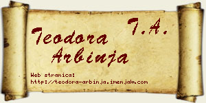 Teodora Arbinja vizit kartica